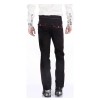 Men Black Pentagramme Red Pant Gothic Military Officer Pants Trousers 